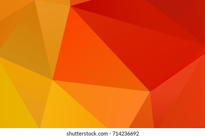 Light Yellow, Orange vector shining triangular background. Creative illustration in halftone style with gradient. The template can be used as a background for cell phones.