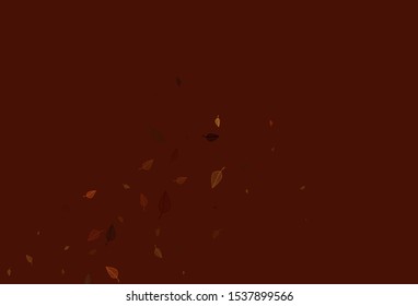 Light Yellow, Orange vector sketch texture. Brand new colorful illustration in modern style with leaves. A new texture for your design.