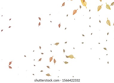 Light Yellow, Orange vector sketch backdrop. An elegant bright illustration with leaves in Natural style. Completely new design for your business.