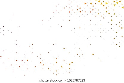Light Yellow, Orange vector of small triangles on white background. Illustration of abstract texture of triangles. Pattern design for banner, poster, cover.