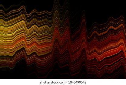 Light Yellow, Orange vector template with bent lines. A completely new color illustration in marble style. The best blurred design for your business.