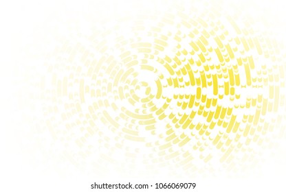 Light Yellow, Orange vector template with bent lines. Colorful illustration in abstract marble style with gradient. A completely new marble design for your business.