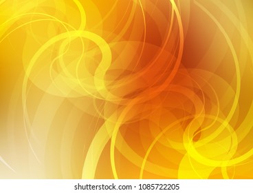 Light Yellow, Orange vector template with abstract lines. Colorful illustration in abstract marble style with gradient. Pattern for your business design.