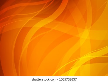 Light Yellow, Orange vector template with lava shapes. Geometric illustration in marble style with gradient.  Brand new design for your ads, poster, banner.