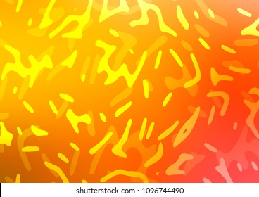 Light Yellow, Orange vector template with lava shapes. Creative illustration in halftone marble style with gradient. Marble design for your web site.