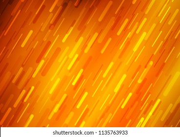 Light Yellow, Orange vector template with repeated sticks. Blurred decorative design in simple style with lines. The pattern can be used for websites.
