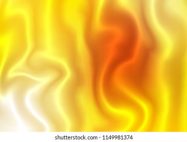 Light Yellow, Orange vector template with lava shapes. Modern gradient abstract illustration with bandy lines. Marble style for your business design.