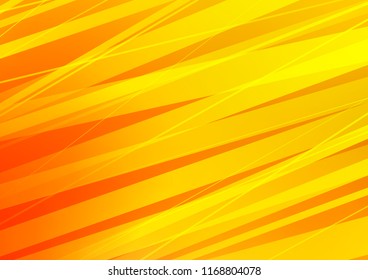 Light Yellow, Orange vector template with repeated sticks. Lines on blurred abstract background with gradient. The pattern can be used for busines ad, booklets, leaflets