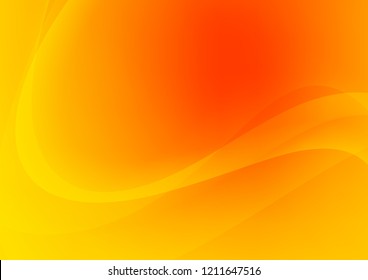 Light Yellow, Orange vector template with bent ribbons. Colorful abstract illustration with gradient lines. The elegant pattern for brand book.