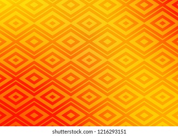 Light Yellow, Orange vector template with sticks, squares. Colorful lines, squares on abstract background with gradient. Backdrop for TV commercials.