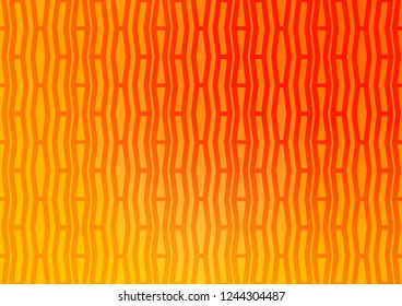 Light Yellow, Orange vector template with repeated sticks. Blurred decorative design in simple style with lines. The pattern can be used for busines ad, booklets, leaflets