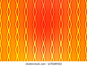 Light Yellow, Orange vector template with sticks, squares. Colorful illustration with lines, cubes on abstract template. Best design for your ad, poster, banner.