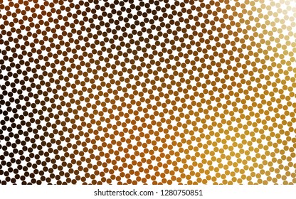 Light Yellow, Orange vector template with circles. Glitter abstract illustration with blurred drops of rain. Pattern for ads, leaflets.