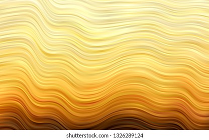 Light Yellow, Orange vector template with bent lines. Modern gradient abstract illustration with bandy lines. New composition for your brand book.