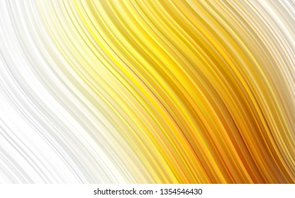 Light Yellow, Orange vector template with liquid shapes. Shining illustration, which consist of blurred lines, circles. A completely new marble design for your business.