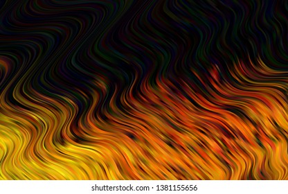 Light Yellow, Orange vector template with abstract lines. Glitter abstract illustration with wry lines. Pattern for your business design.