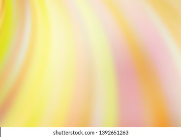 Light Yellow, Orange vector template with bent ribbons. Blurred geometric sample with gradient bubbles.  A completely new template for your business design.