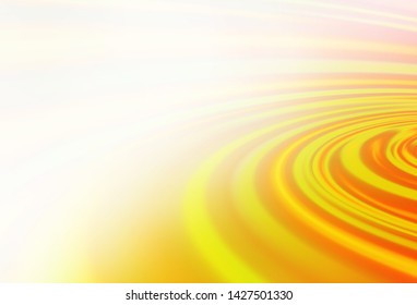 Light Yellow, Orange vector template with lines, ovals. A vague circumflex abstract illustration with gradient. Textured wave pattern for backgrounds.