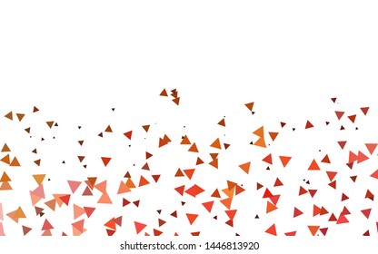 Light Yellow, Orange vector template with crystals, triangles. Illustration with set of colorful triangles. Template for wallpapers.