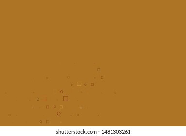Light Yellow, Orange vector template with spots, rectangles. Glitter abstract illustration with cubes, circles. Pattern for ads, leaflets.