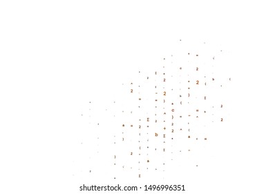 Light Yellow, Orange vector template with math simbols. Illustration with Numeral symbols on abstract template. Pattern for ads, poster, banner of books.