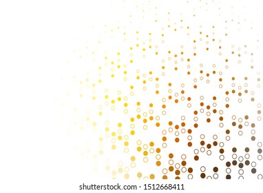 Light Yellow, Orange vector template with circles. Illustration with set of shining colorful abstract circles. Pattern for beautiful websites.