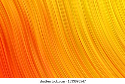 Light Yellow, Orange vector template with abstract lines. Shining crooked illustration in marble style. Marble style for your business design.