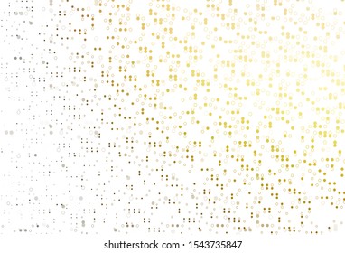 Light Yellow, Orange vector template with circles. Beautiful colored illustration with blurred circles in nature style. Pattern for ads, leaflets.