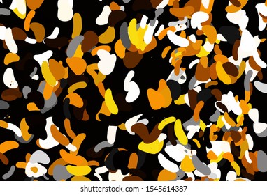 Light Yellow, Orange vector template with memphis shapes. Illustration with colorful gradient shapes in abstract style. Background for a cell phone.