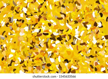 Light Yellow, Orange vector template with memphis shapes. Illustration with colorful gradient shapes in abstract style. Best smart design for your business.