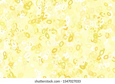 Light Yellow, Orange vector template with circles. Beautiful colored illustration with blurred circles in nature style. Design for business adverts.