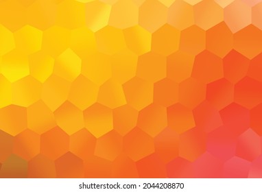 Light Yellow, Orange vector template in hexagonal style. Abstract illustration with colorful hexagons. Pattern for ads, leaflets.