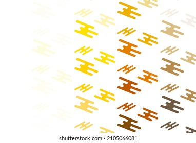 Light Yellow, Orange vector template with repeated sticks. Blurred decorative design in simple style with lines. Pattern for ads, posters, banners.