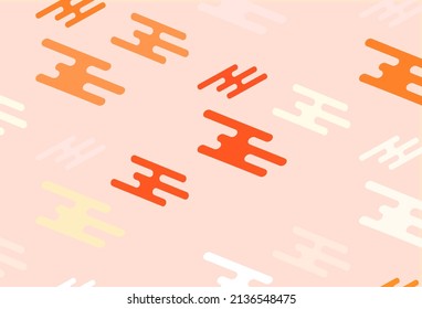 Light Yellow, Orange vector template with repeated sticks. Decorative shining illustration with lines on abstract template. Pattern for websites, landing pages.