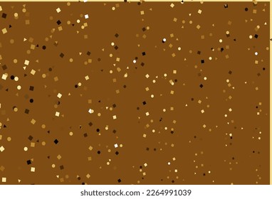 Light Yellow, Orange vector template with crystals, circles, squares. Decorative design in abstract style with lines, dots, cubes. Smart design for your business advert.
