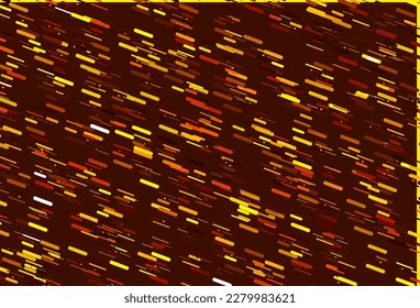 Light Yellow, Orange vector template with repeated sticks. Shining colored illustration with narrow lines. Pattern for ads, posters, banners.