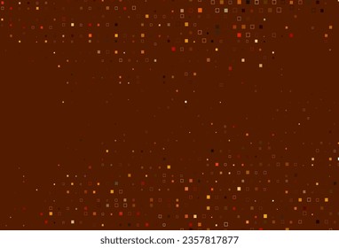 Hellgelbe, orangefarbene Vektorvorlage mit quadratischem Stil. Dekoratives Design im abstrakten Stil mit Rechtecken. Hintergrund für Mobiltelefone.