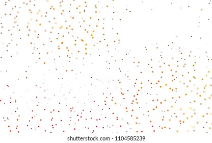 Light Yellow, Orange vector  texture with disks. Illustration with set of shining colorful abstract circles. Completely new template for your brand book.