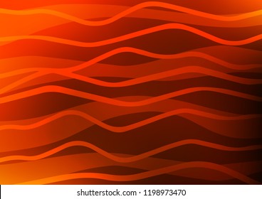 Light Yellow, Orange vector texture with colored lines. Shining colored illustration with narrow lines. The pattern can be used for websites.