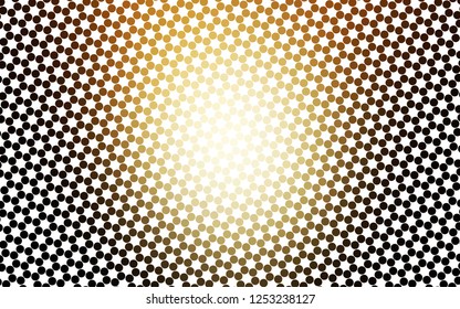 Light Yellow, Orange vector texture with disks. Glitter abstract illustration with blurred drops of rain. Pattern for ads, leaflets.