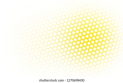 Light Yellow, Orange vector texture with disks. Illustration with set of shining colorful abstract circles. Pattern of water, rain drops.