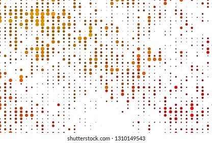 Light Yellow, Orange vector texture with disks. Modern abstract illustration with colorful water drops. Design for business adverts.