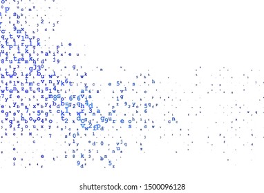 Light Yellow, Orange vector texture with ABC characters. Abstract illustration with colored latin alphabet. The pattern can be used as ads, poster, banner for books.