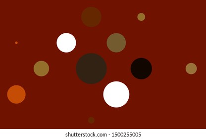 Light Yellow, Orange vector texture with disks. Blurred decorative design in abstract style with bubbles. Pattern for beautiful websites.