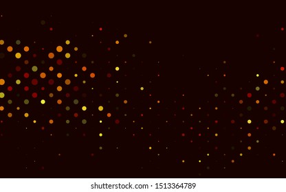 Light Yellow, Orange vector texture with disks. Illustration with set of shining colorful abstract circles. Template for your brand book.