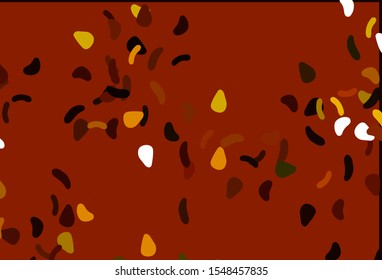 Light Yellow, Orange vector texture with random forms. Illustration with colorful gradient shapes in abstract style. Simple design for your web site.