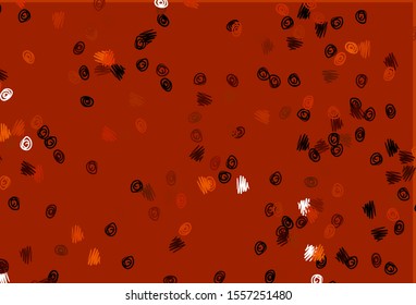 Light Yellow, Orange vector texture with disks. Blurred bubbles on abstract background with colorful gradient. Completely new template for your brand book.