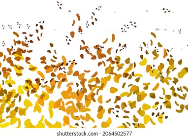 Light Yellow, Orange vector texture with random forms. Colorful chaotic forms with gradient in modern style. Elegant design for wallpapers.