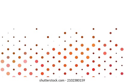 Light Yellow, Orange vector texture with disks. Beautiful colored illustration with blurred circles in nature style. Design for business adverts.