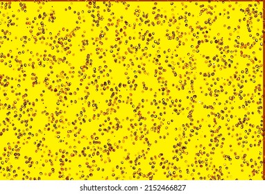Light Yellow, Orange vector texture with disks. Abstract illustration with colored bubbles in nature style. Pattern of water, rain drops.